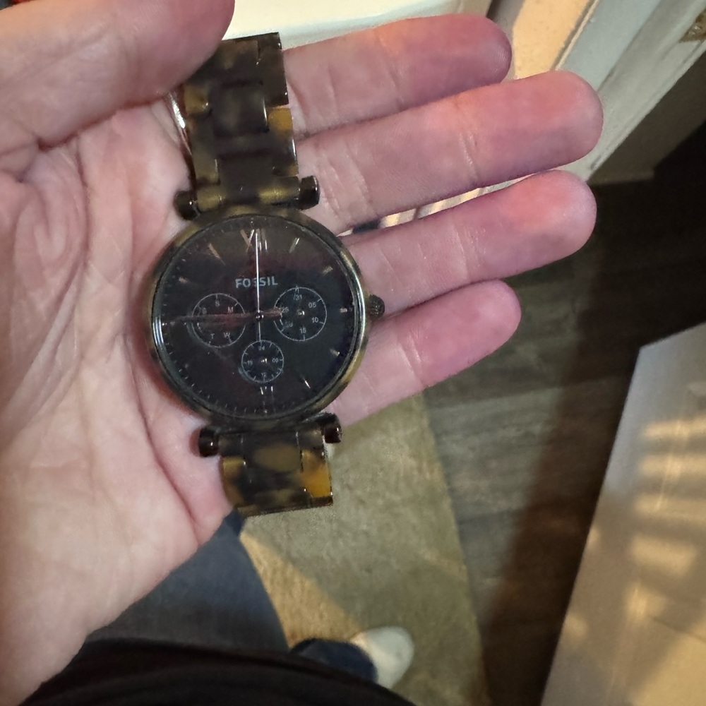 Fossil Black and Brown Watch